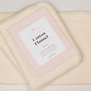 3 Pack of Organic Cotton Flannel For Castor Oil Pack, Made Of Unbleached Cotton Flannel, Reusable, Highly Absorbent, and Extremely Soft