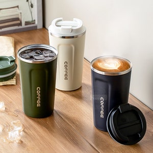 Portable Vacuum Stainless Steel Insulated Travel Mug Coffee Mugs Water Bottle Coffee Cup Pink 510ml