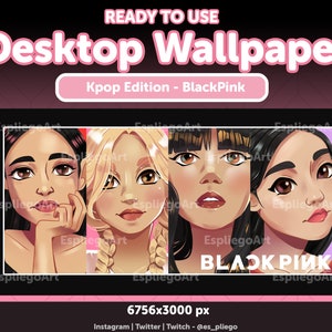 BLACKPINK (Fanart) Wallpaper | One Digital Desktop Wallpaper | INSTANT DOWNLOAD
