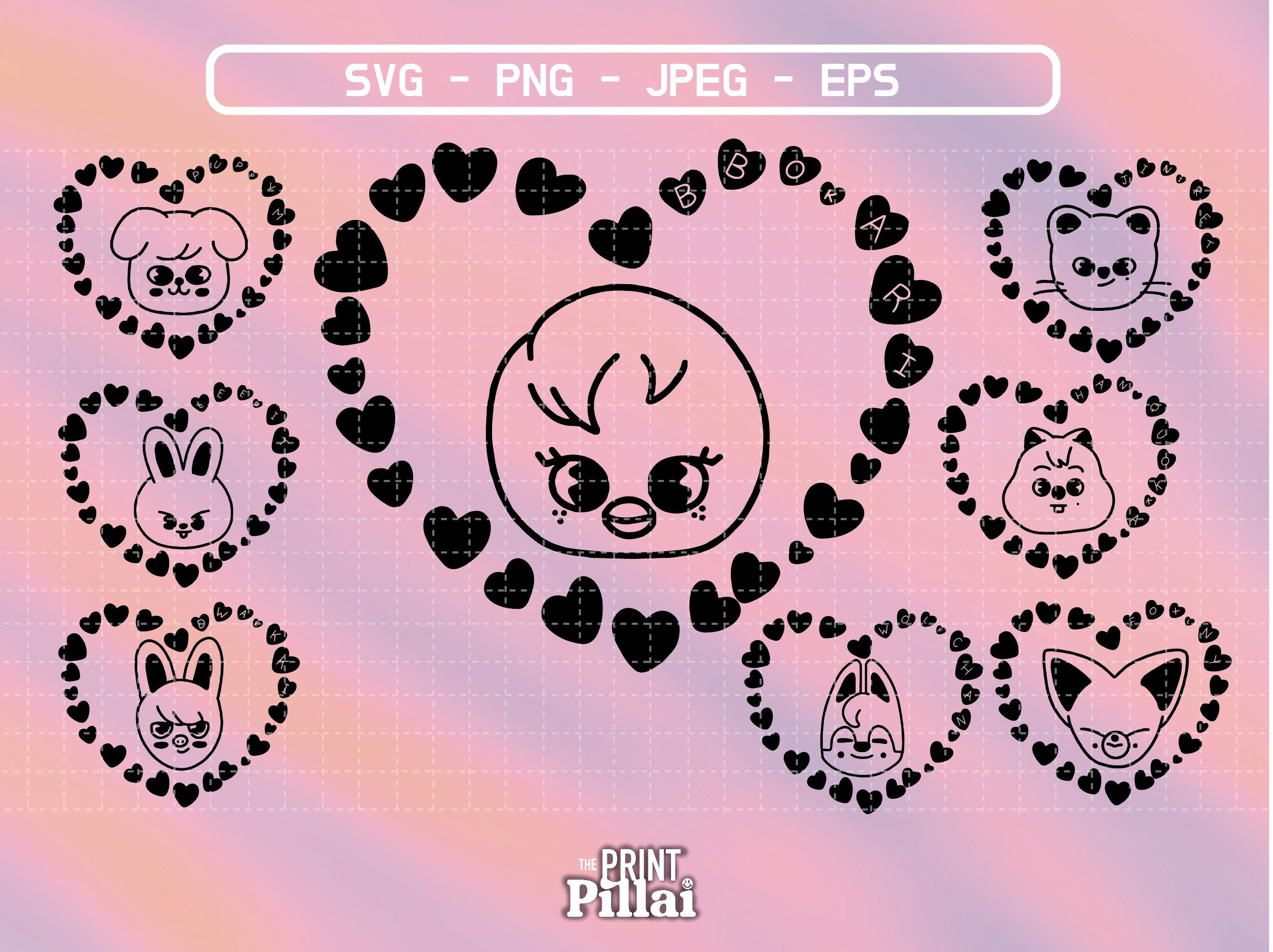Stray Kids Members SKZOO Kpop Svg Eps Png Jpg Vector Files - Etsy Singapore