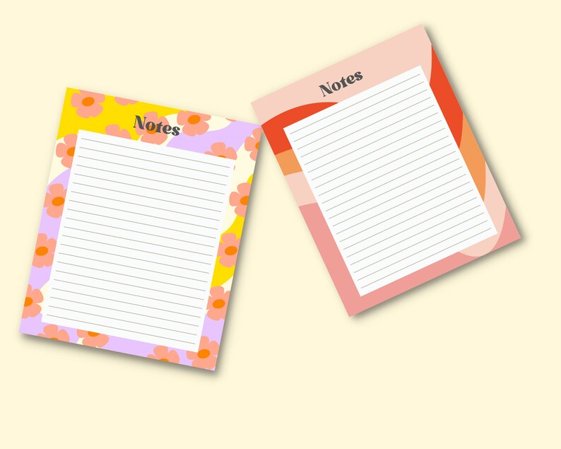 Retro 70s Groovy Stationery Notes Bundle 2 for Download - Downloadable ...