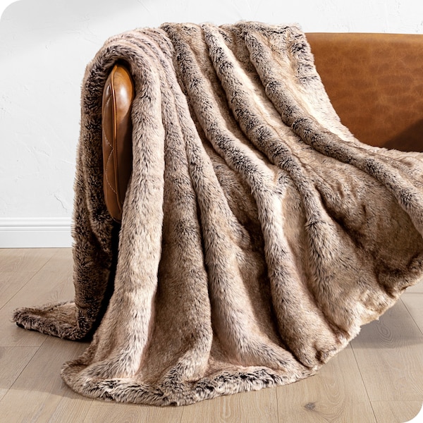 Bare Home Faux Fur Blanket - Luxurious Ultra-Soft and Fuzzy - Cozy Warm Blanket