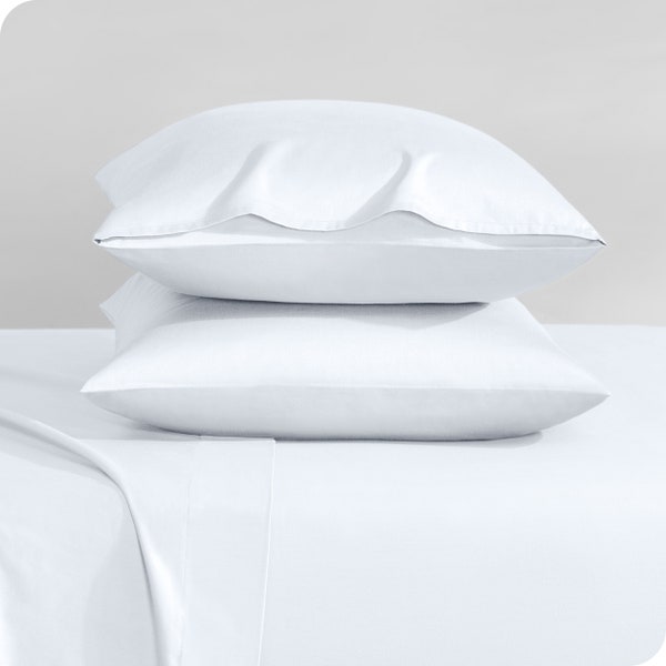 Bare Home 100% Organic Cotton Sateen Pillowcase Set - Envelope Enclosure - Smooth Sateen Weave