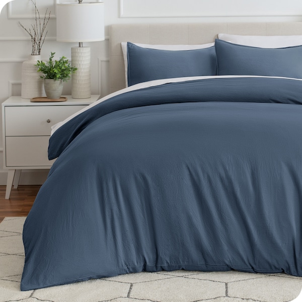 Bare Home Washed Duvet Cover - Premium 1800 Ultra-Soft Brushed Microfiber - Easy Care