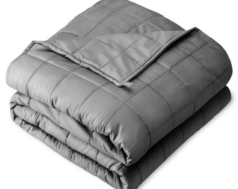 Bare Home 48" x 72" Weighted Blanket - Gray Premium Heavy Blanket Nontoxic Glass Beads