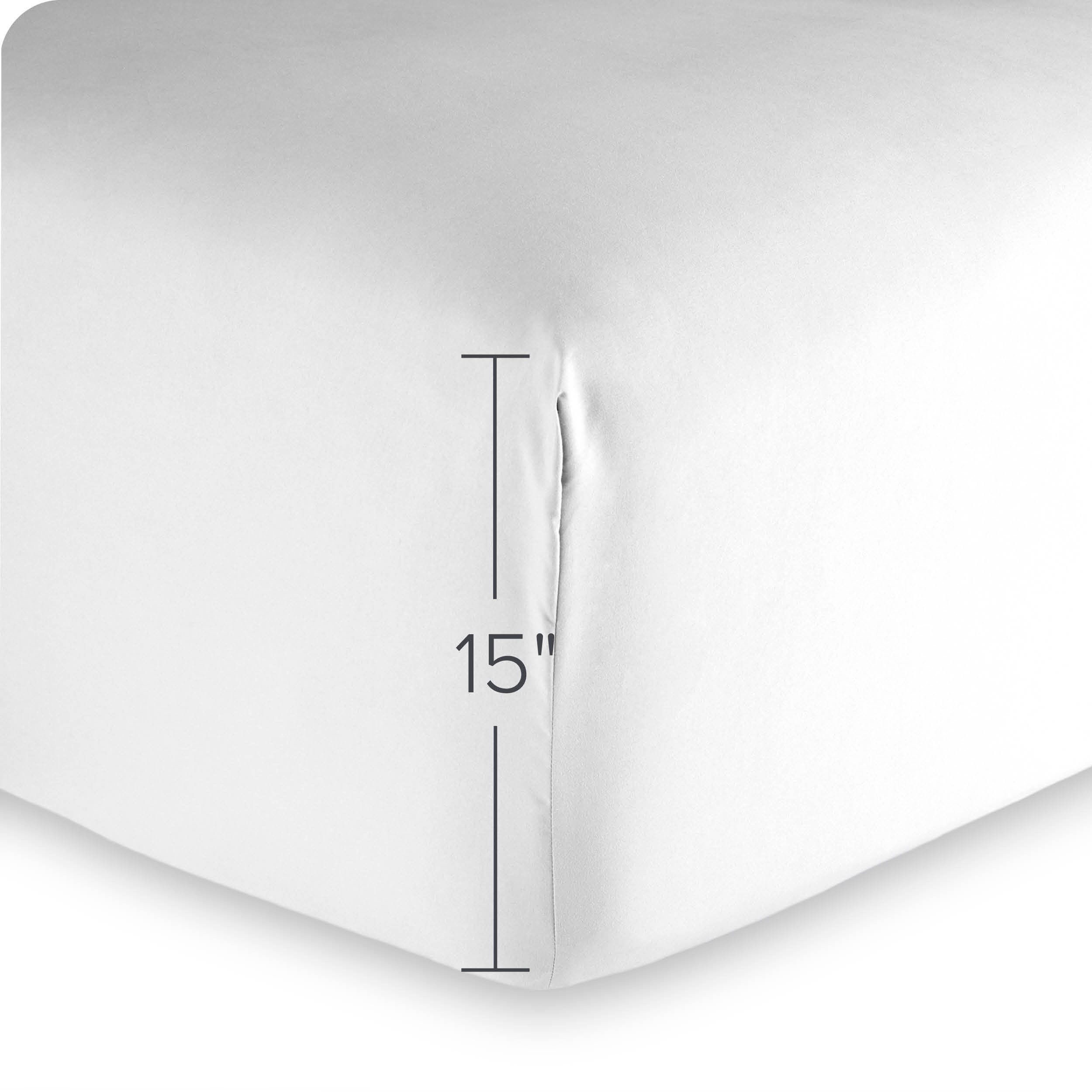Bare Home Dual Pocket Fitted Bottom Sheet Deep Pocket Ultrasoft