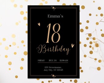 Invitación a tarjeta de cumpleaños - Invitación instantánea digital - Plantilla editable e imprimible - E-vite