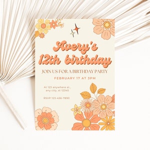 Invitación a tarjeta de cumpleaños - Invitación digital instantánea para el día B del niño - Plantilla editable e imprimible - E-vite