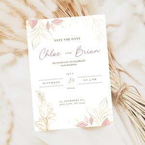Invito a nozze/Invito digitale/Invito elettronico stampabile/Modello di matrimonio