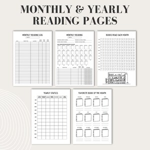 Reading Planner Bundle | Printable Book Reading Journal | Reviews ...