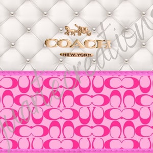 20 oz pink and white tumbler wrap\ luxury hand bag