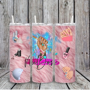 Nail tech tumbler wrap, Nail Boss wrap
