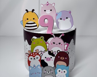 Squishmallow Cake Topper - Squishmallow Birthday - Squishmallow Cake - Squishmallow Theme Party - Squishmallow  Decor