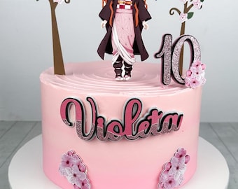 Demon Slayer Cake Topper - Demon Slayer Birthday - Demon Slayer Cake - Demon Slayer Theme Party - Demon Slayer Topo de Bolo