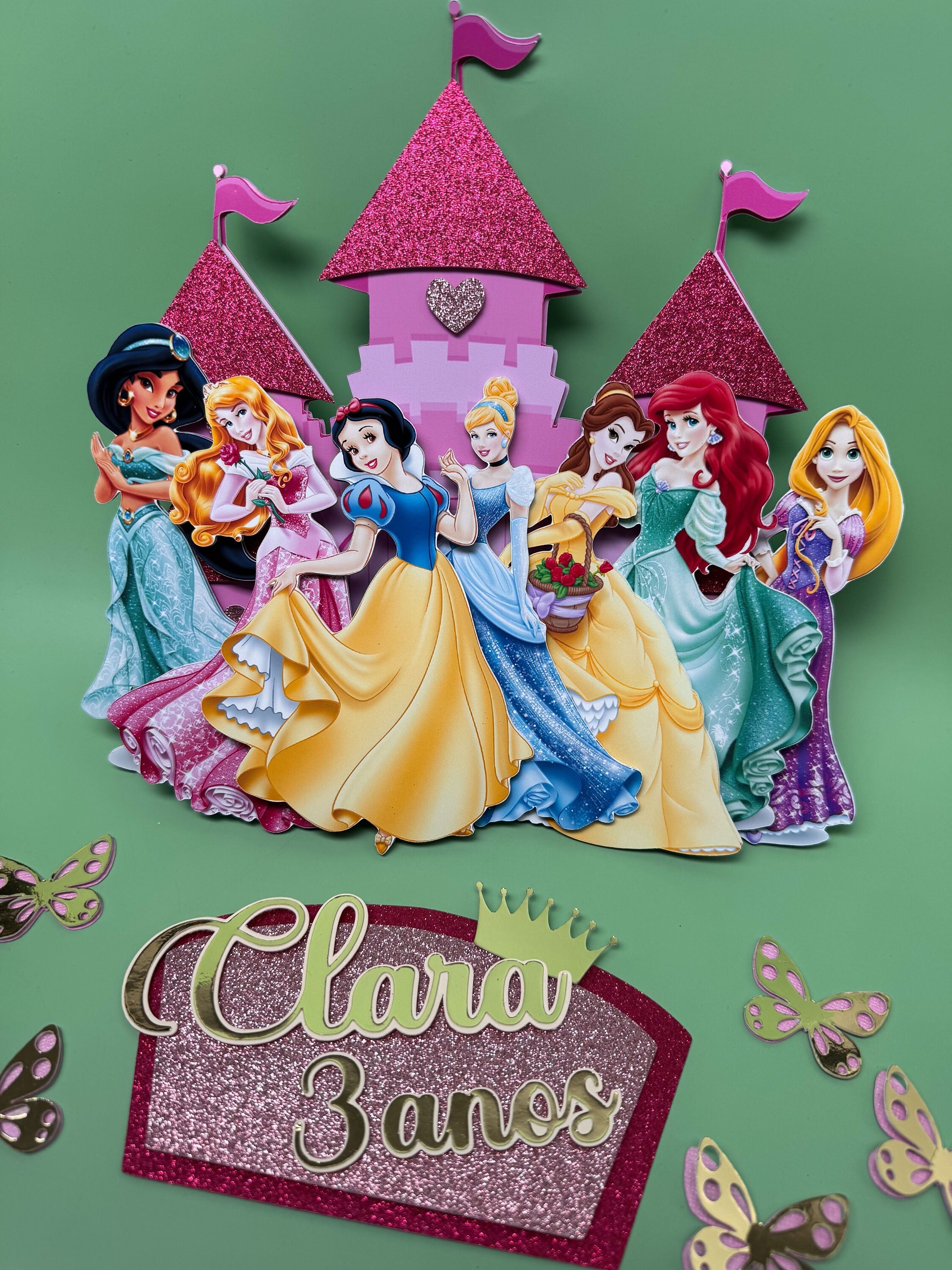 Princess Cake Topper - Disney Princess Birthday - Party Decoration ...