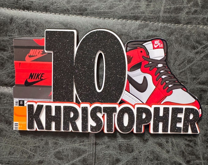 Air Jordan Inspired Cake Topper - Etsy