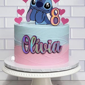 Stitch Cake Topper - Stitch Birthday - Stitch Cake - Stitch Theme Party - Lilo and Stitch Birthday