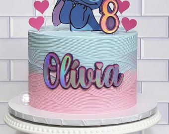 Stitch Cake Topper - Stitch Birthday - Stitch Cake - Stitch Theme Party - Lilo and Stitch Birthday