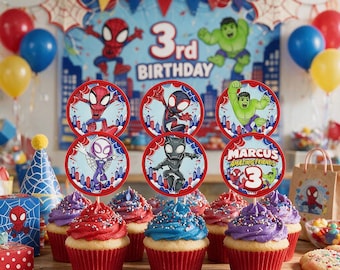 Spidey and His Amazing Friends Cupcake Toppers Set of 12
