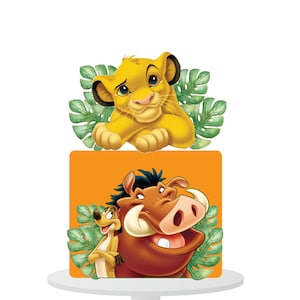 Lion King Cake Topper - Lion King Birthday - Lion King Cake - Lion King Theme Party - Rei Leão Topo de Bolo (2)