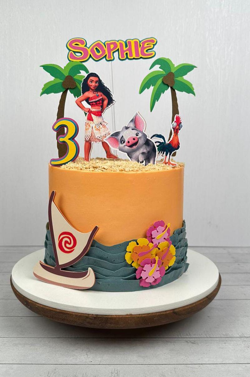 Moana Cake Topper - Moana Birthday - Moana Cake - Moana Theme Party