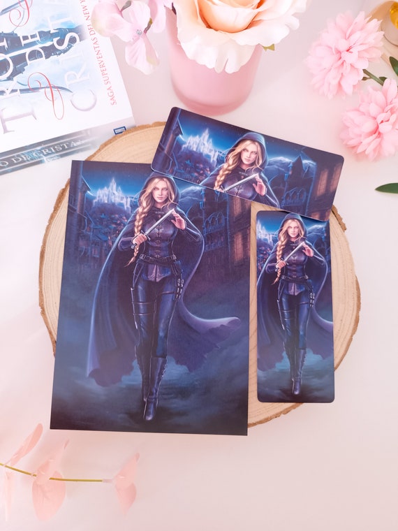 Print y marcapáginas - Celaena Sardothien - Trono de Cristal | Licencia Oficial SJM
