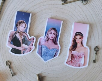 Marcapáginas magnéticos Feyre, Nesta y Elain - ACOTAR - LICENCIA OFICIAL
