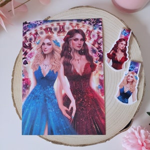 Print and bookmarks - Scarlett and Donatella - Caraval