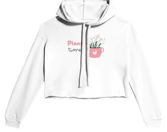 Plant time Women's Cropped Hoodie | Bella + Canvas 7502