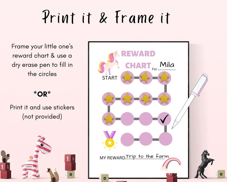 Reward Chart Colouring In Reward Chart, Printable Reward Chart, Unicorn Reward Chart A4, FREE ...