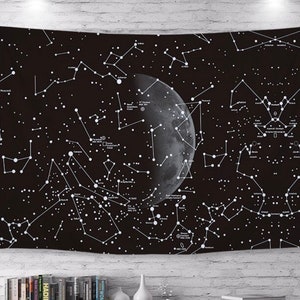 Galaxy Print Tapestry | Star Tapestry | Constellation Tapestry | Large Tapestry | Dorm Tapestry | College | Aesthetic | Bedroom | Kids |