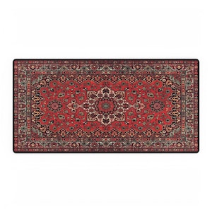 Red Persian Rug Desk Mat - Unique Desk Accessory, Office Decor, Boho Chic Workspace, Oriental Mouse Pad, Cozy Desk Decor