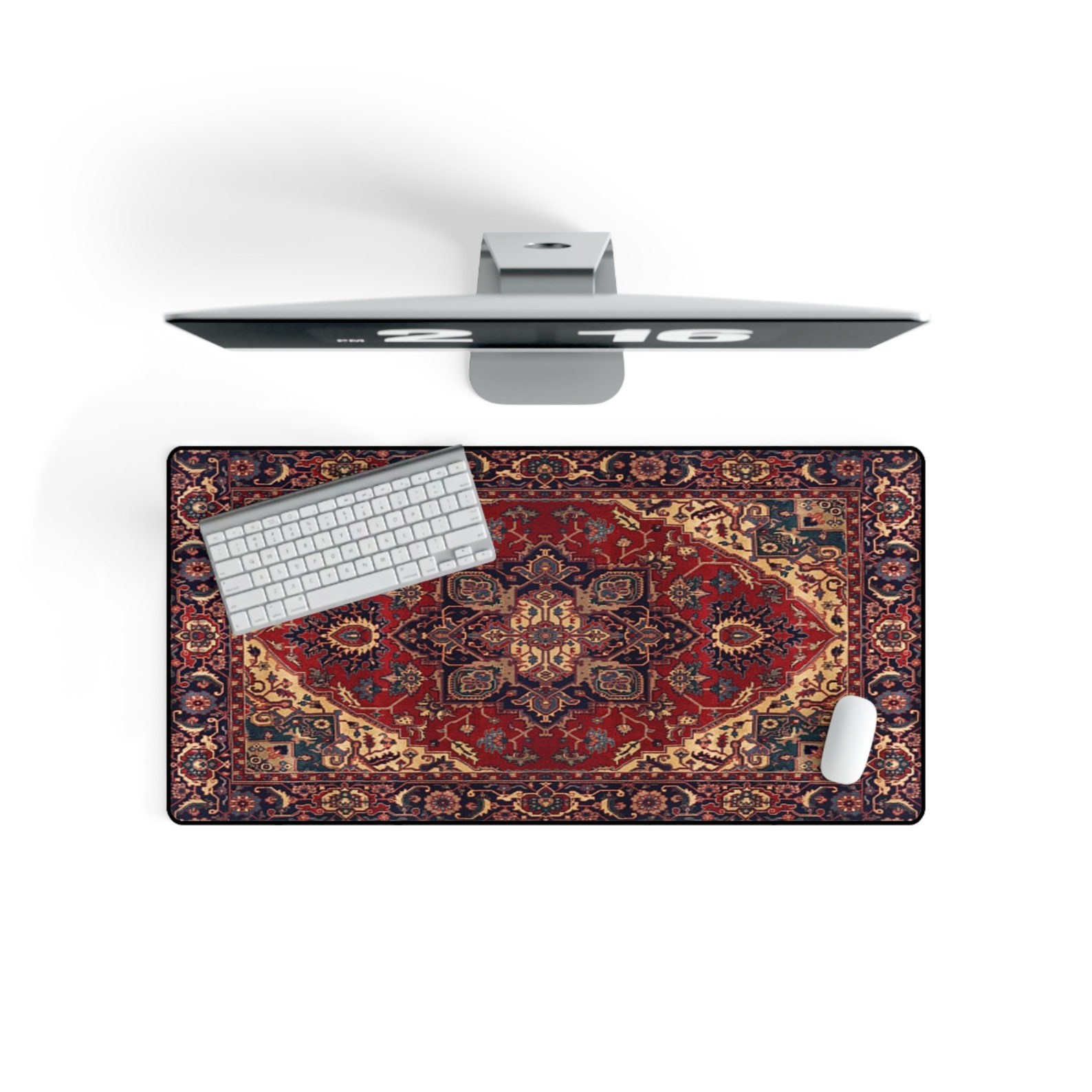 Desk Rug Pattern Red and Blue Persian Rug Desk Mats - Etsy