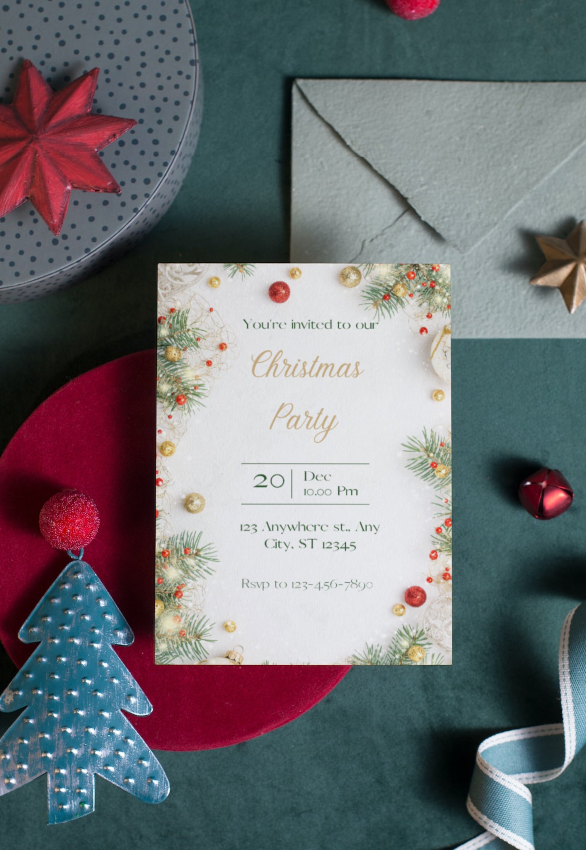 Christmas Party Invitation Printable Instant Download Holiday - Etsy