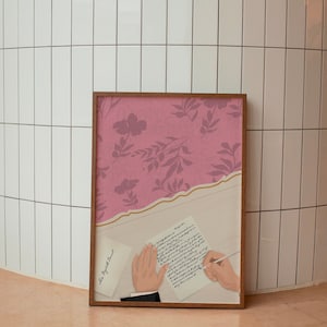 Carta del Sr. Darcy a Elizabeth / orgullo y prejuicio / Jane Austen / arte de pared imprimible / arte de pared vertical
