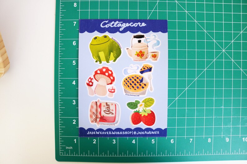 Cottagecore Aesthetic Sticker Sheet | Cute Matte Decals for ...