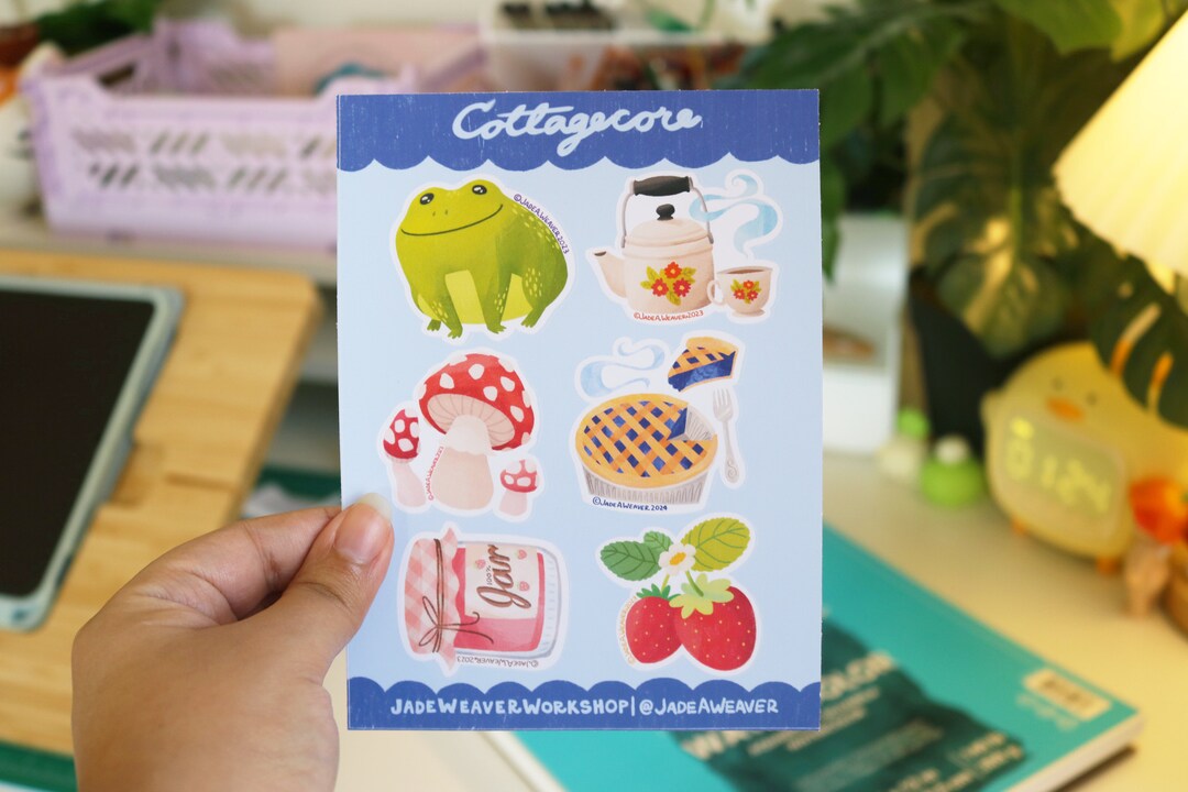 Cottagecore Aesthetic Sticker Sheet | Cute Matte Decals for ...