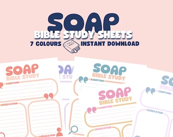 SOAP Bible Study Sheet: Printable Worksheet (Digital Download)