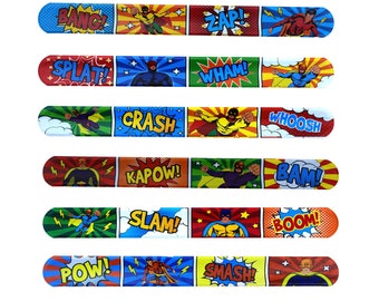 Superhero Slapbands/Slap Bracelets ideal party bag fillers