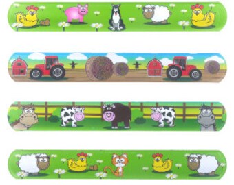 Farm Animal Slapbands/Slap Bracelets Ideal party bag fillers
