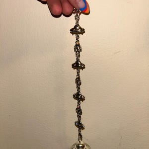 Alien & Astronaut Car Charm: Silver UFO Rear View Mirror Decoration