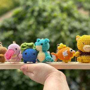 Handgemachtes gehäkeltes P0kem0n inspiriertes fanart wollmudk!p, H0rsea,Dratin! Schlüsselanhänger Plüschy 7 CM