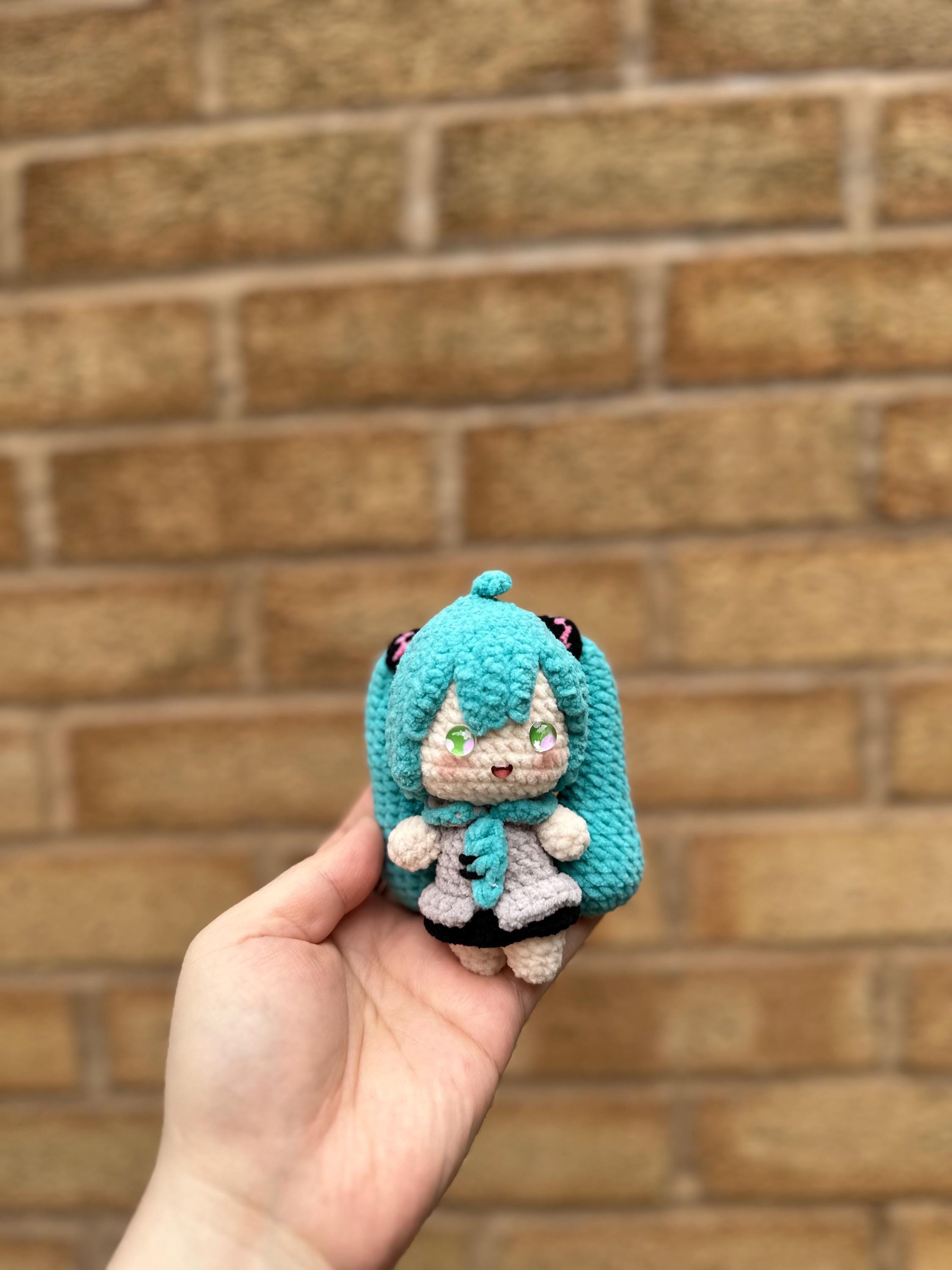 手作りかぎ針編み ちびアニメ 初音ミク 桜ミク ぬいぐるみ キー