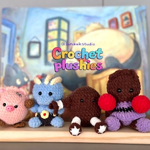 Handmade Crochet Amigurumi anime chibi plushies 7-8cm