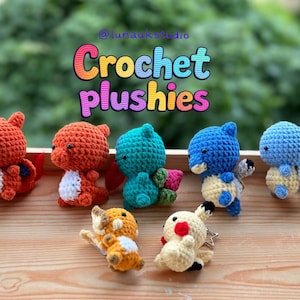 Handmade Crochet Amigurumi anime inspired plushies 7-8cm