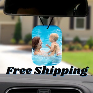 Personalized Photo Car Air Freshener, Perfect Custom Gift for your friend, husband or wife, bridesmaid, wedding or present for work friends