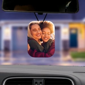 Personalized Photo Car Air Freshener: Custom Pet or Family Gift