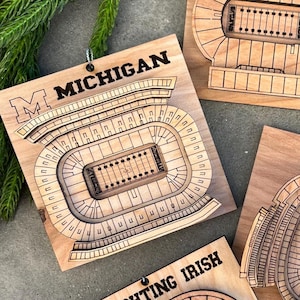 The Big House University Of Michigan 3D Stadium Ornament Michigan Wolverines - Michigan Wolverines Ornament - Christmas