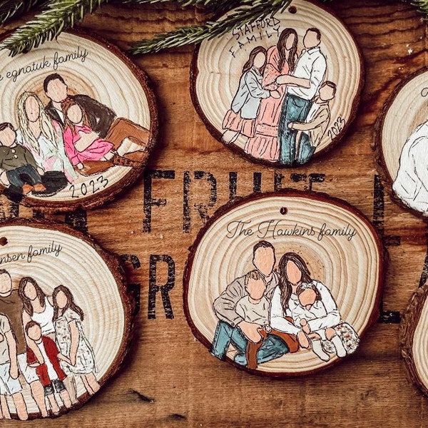 Personalized Wooden Christmas Ornament – Custom Family Name Ornament – Laser Engraved Holiday Keepsake”