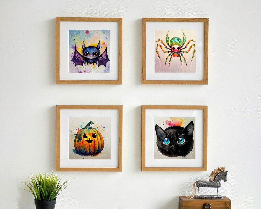 Halloween Kids Wall Art Printable Cute Kids Room Halloween - Etsy